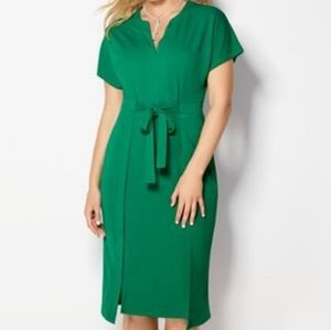 Beautiful Classy Green Tie-up Dress